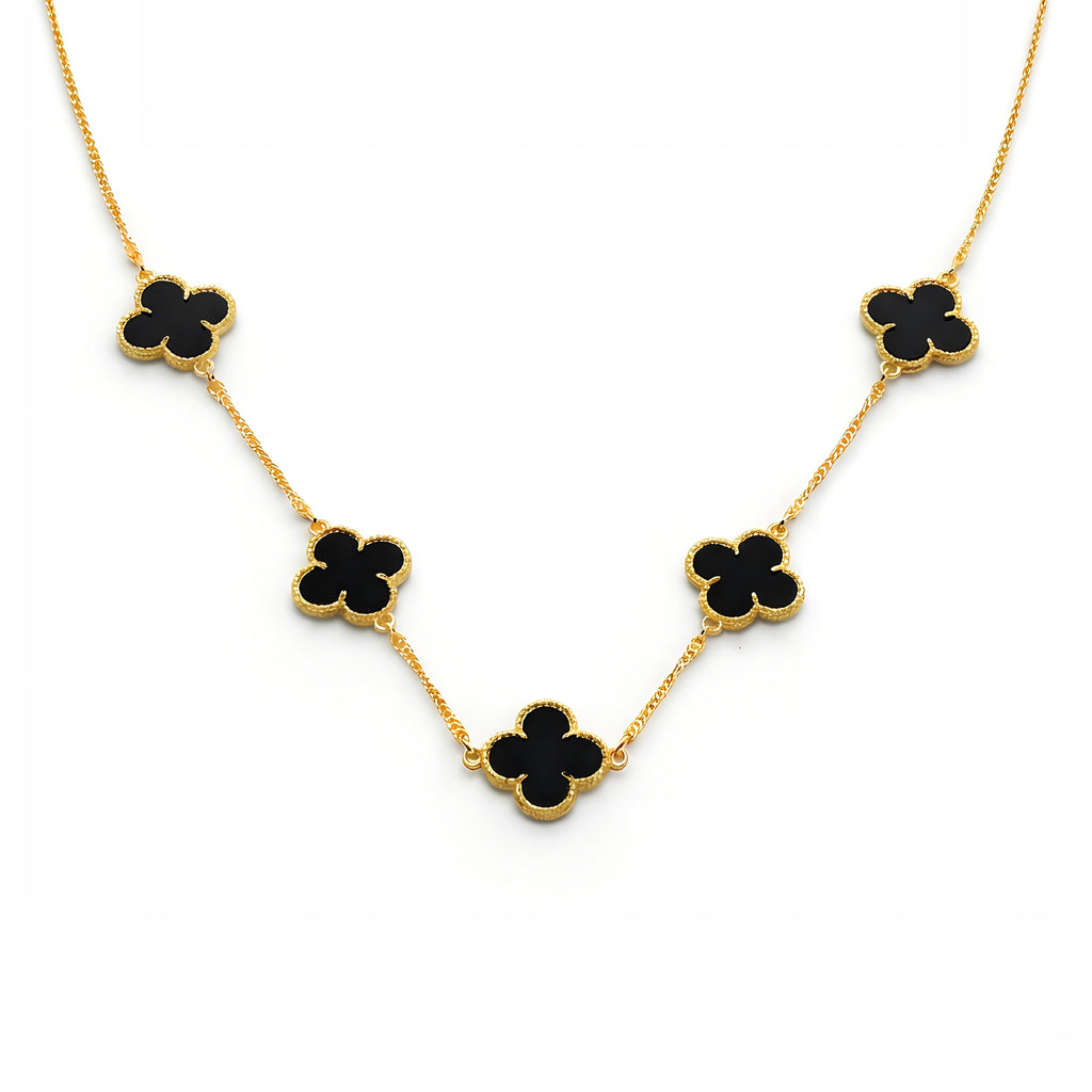 Colar Trevo Preto Évelis