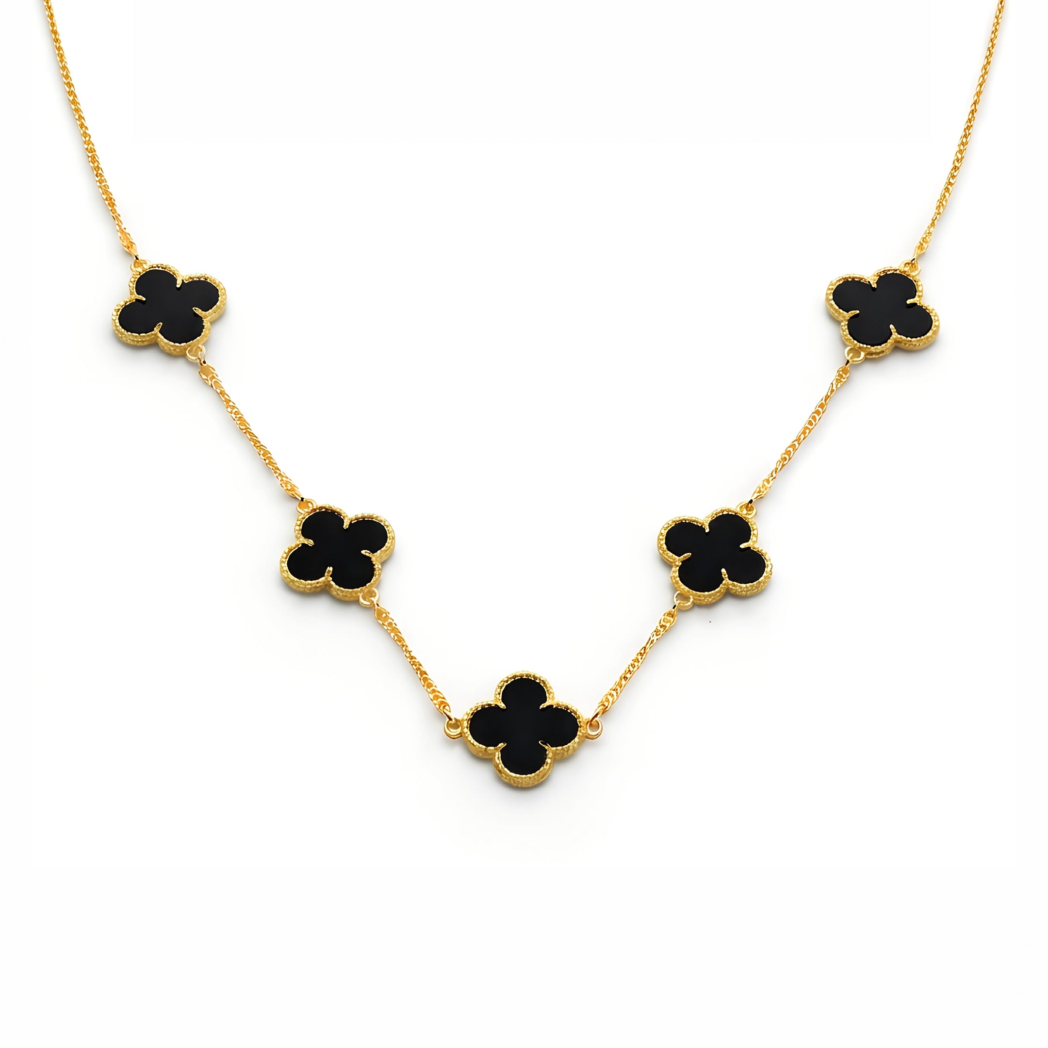 Colar Trevo Preto Évelis