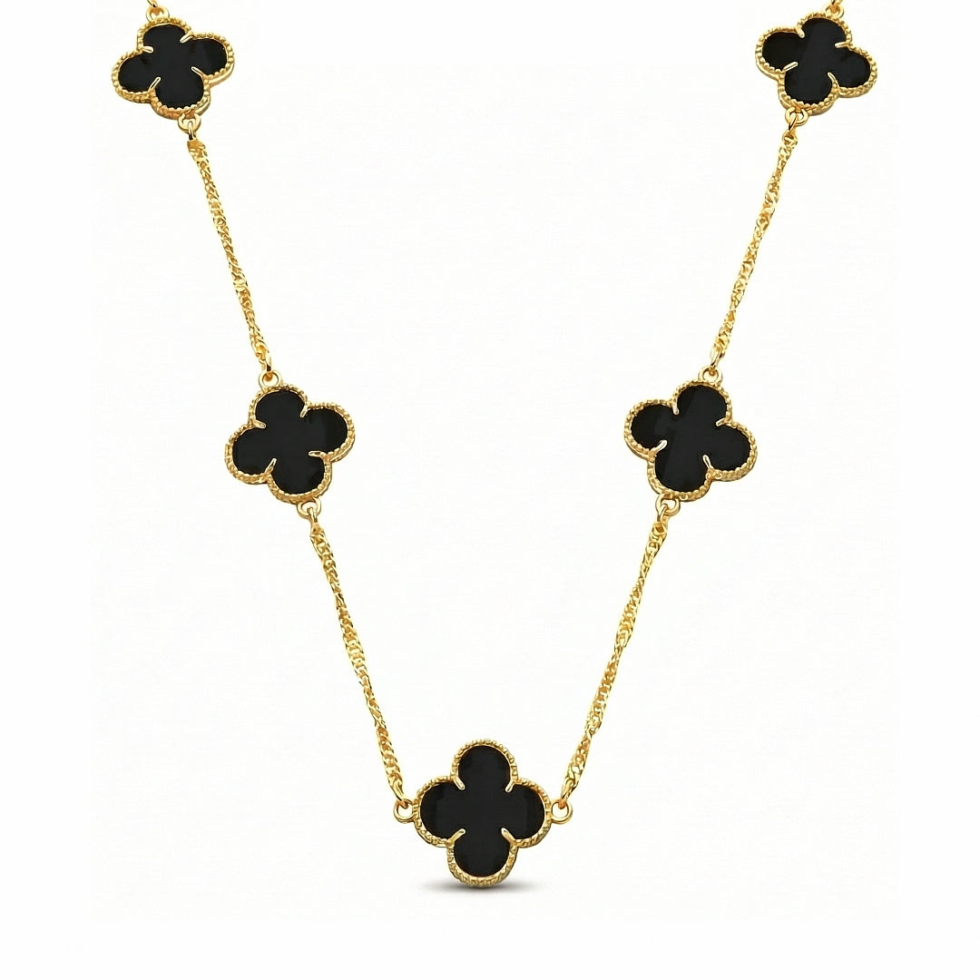 Colar Trevo Preto Évelis