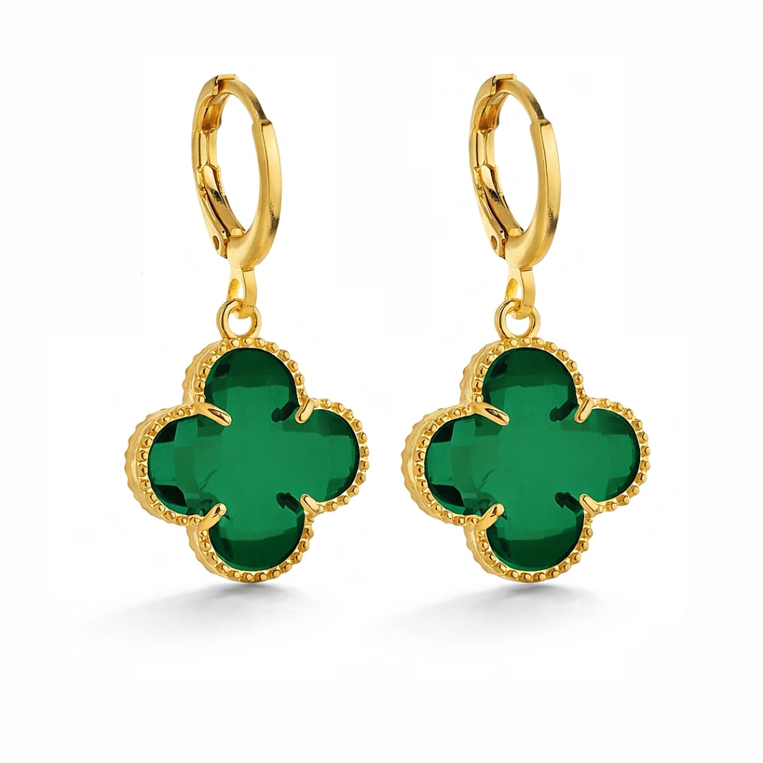 Brinco Trevo Verde Évelis