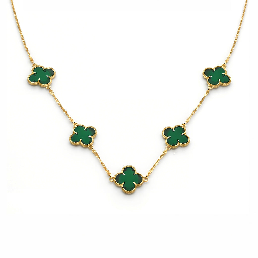 Colar Trevo Verde Évelis
